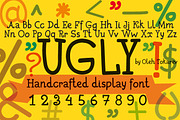 Ugly handcrafted display font, a Font by Oleg Tokarev Art (Thumbnail 1 of 2)