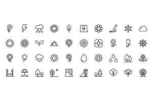 150 Nature Line Icons