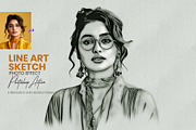 Line Art Sketch Photoshop Action, an Action Add-On by MRI STUDIO (Thumbnail 1 of 13)