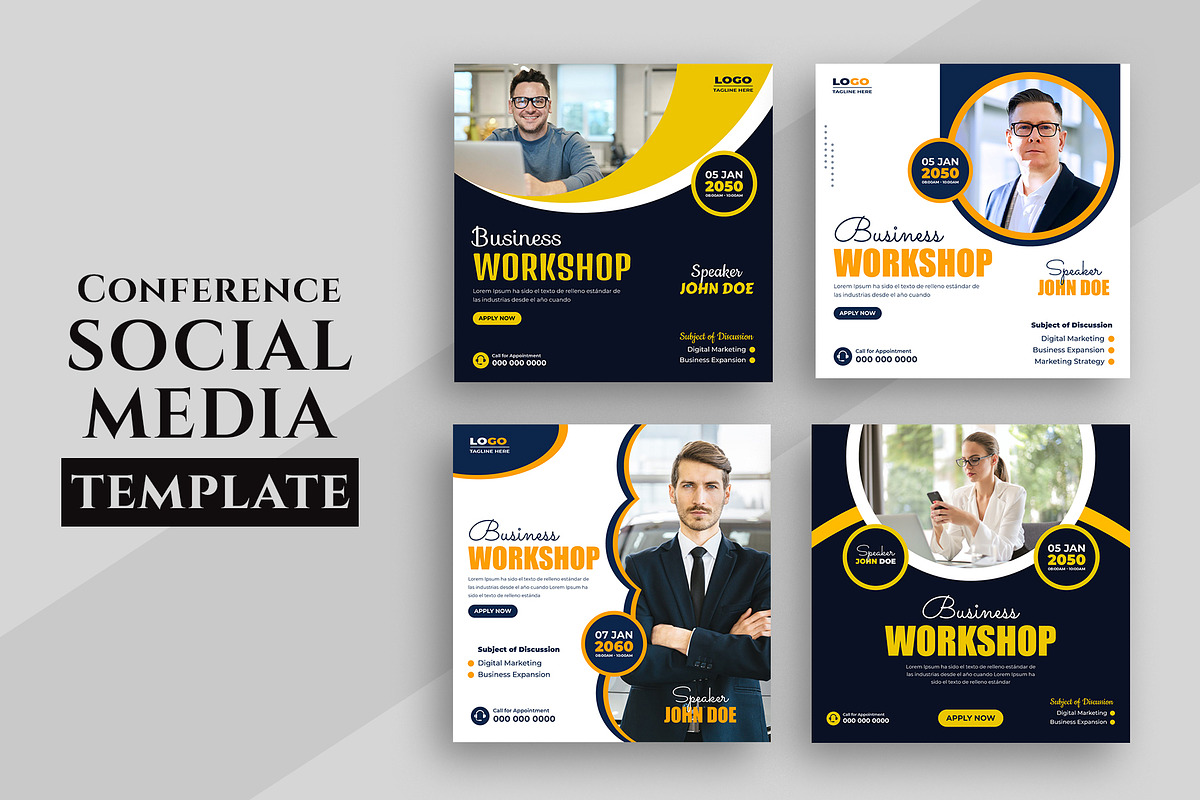 Conference Social Media post Design, a Social Media Template by ...
