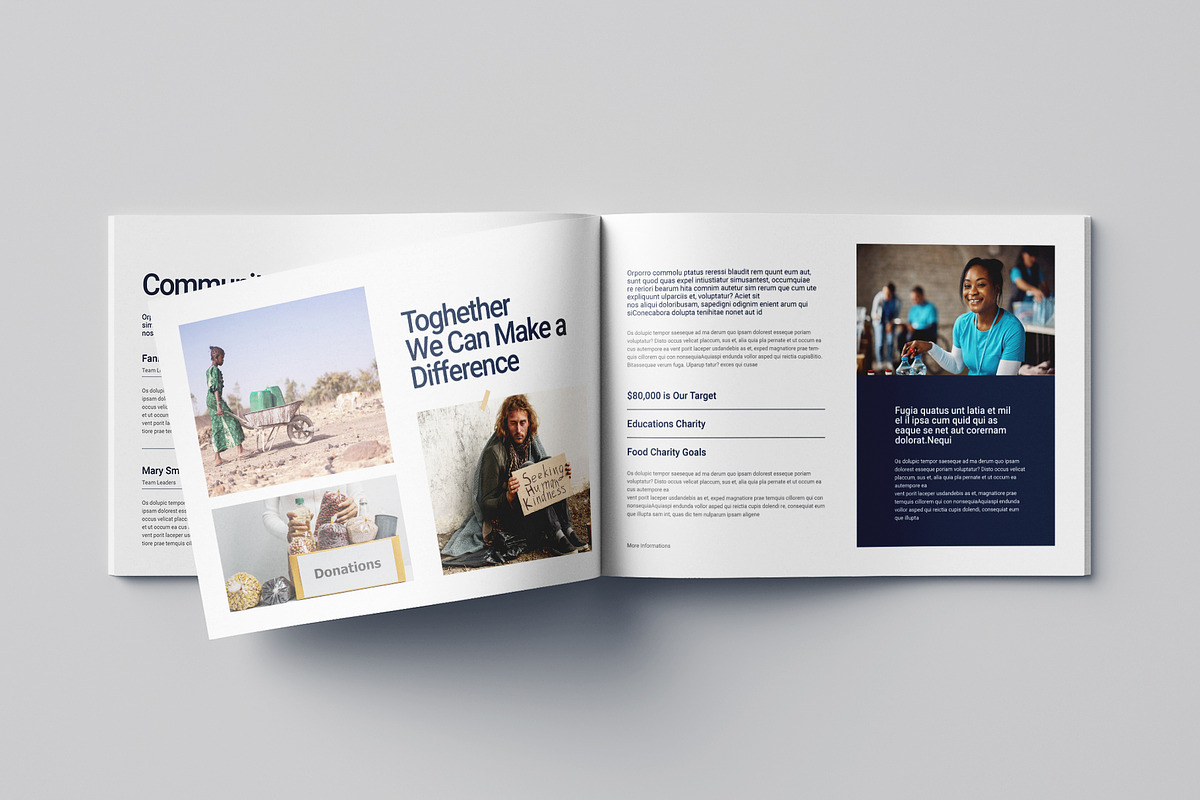 Charity Brochure Landscape | Canva, a Brochure Template by Pixelpick (Photo 3 of 9)