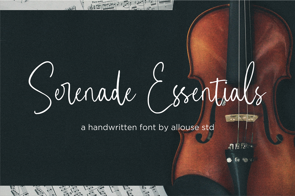 Serenade Essentials A Script Font, a Handwritten Font by Allouse Studio (Photo 1 of 10)