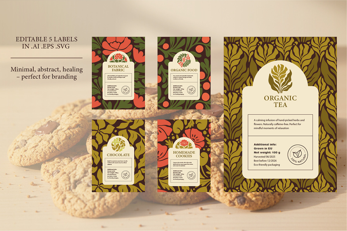 Hand-Drawn Earthy Wildflowers Kit, a Pattern Graphic by Lettering_Logo (Photo 15 of 17)
