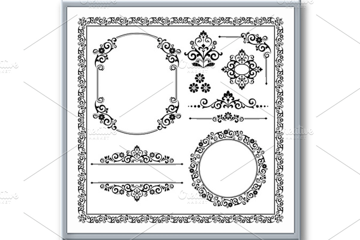 Vintage Set. Floral elements for, a Decorative Illustration by RODINA (Photo 2 of 3)
