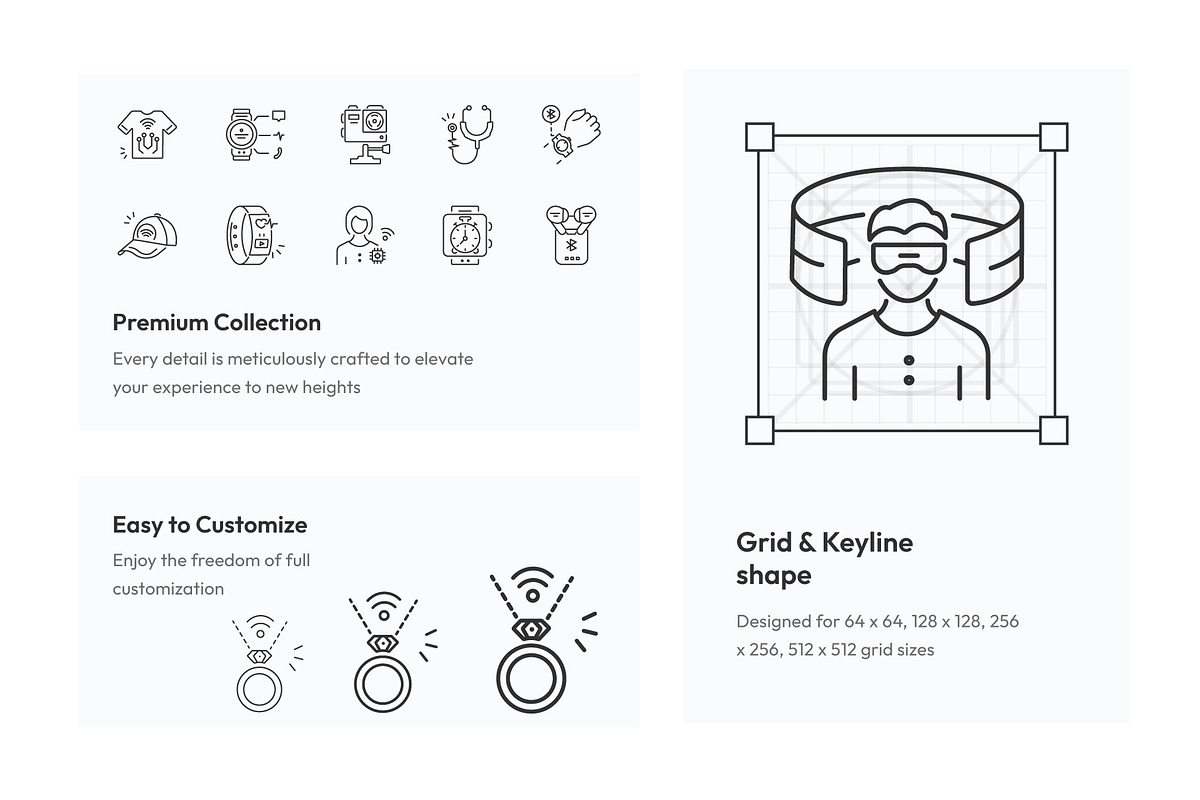 Wearable Technology Icon Set, an Outline Icon by Prosymbols (Photo 3 of 5)