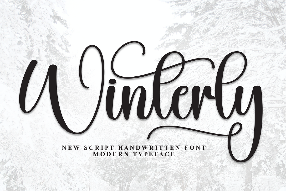 Winterly | Script Font, a Handwritten Font by Scratchones (Photo 1 of 9)