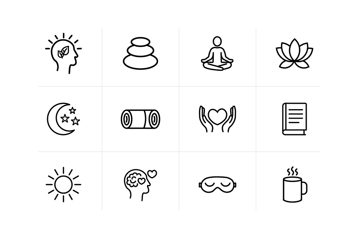 Mental Health and Spa Wellness Icon, an Icon by VectStock (Photo 1 of 2)