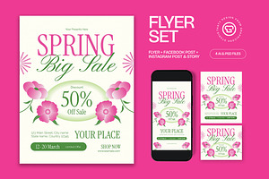 Spring Big Sale Flyer, a Flyer Template by graphicook