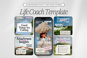 Life Coach Instagram Templates, a Social Media Template by ZenSocialDesigns (Thumbnail 1 of 9)