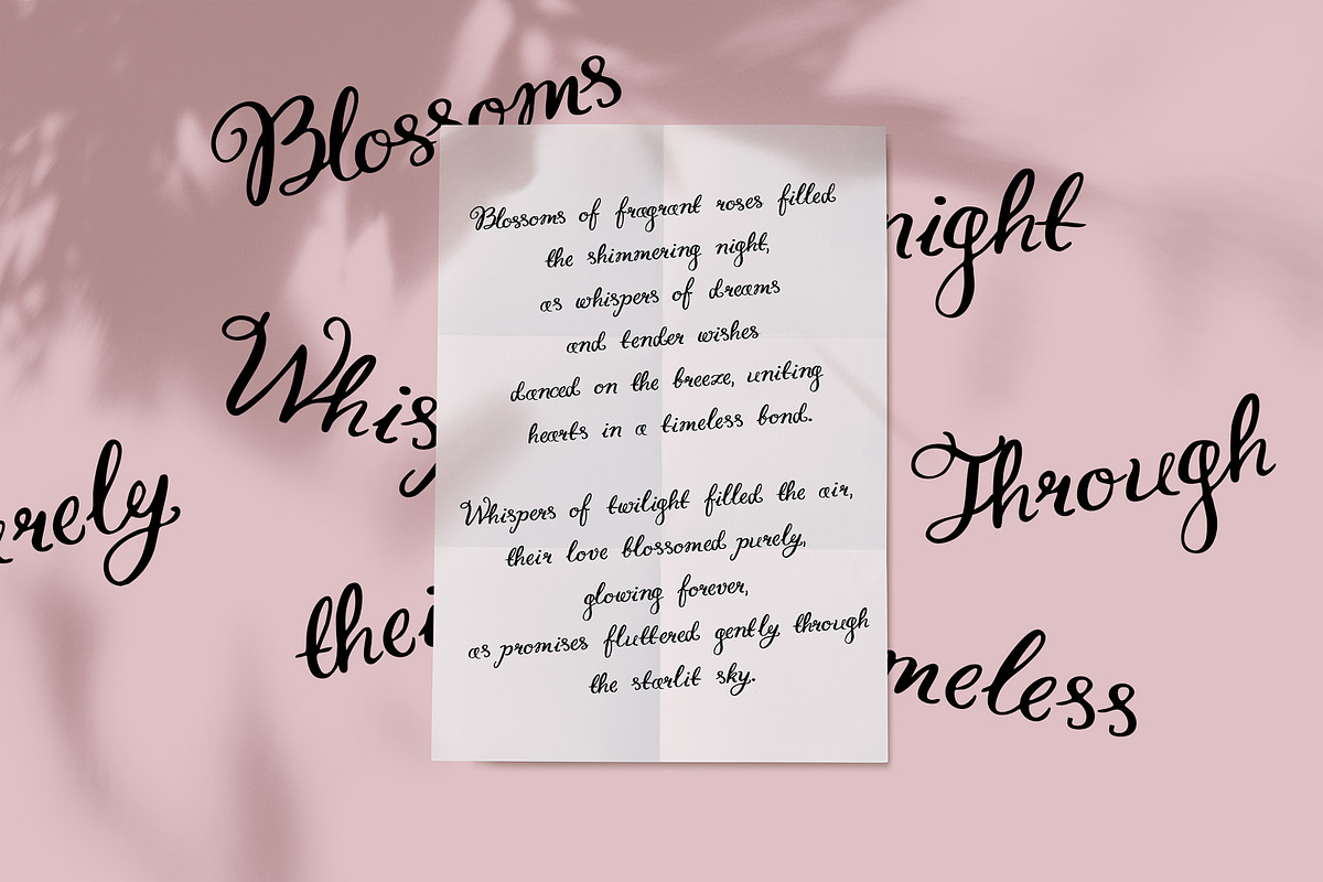 Whimsy Amore Handdrawn Ligatures, a Handwritten Font by SunnyAfternoons (Photo 3 of 12)