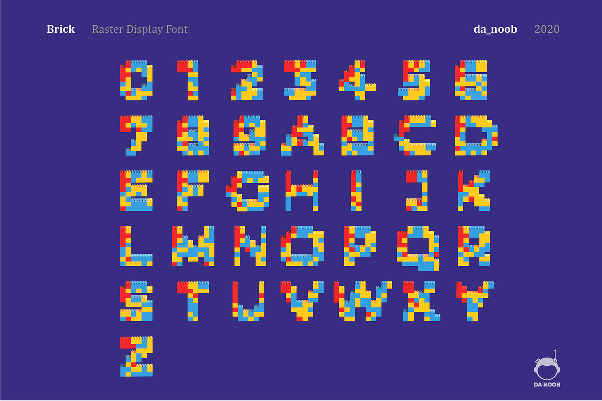 Brick - Raster display font preview 2