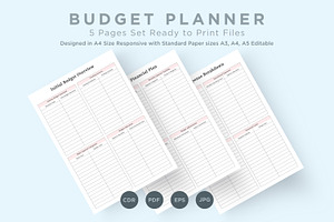 Budget Planner Pages Set V-19