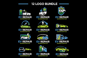 EV Charging Battery Logo Bundle, a Branding & Logo Template by Guavanaboy