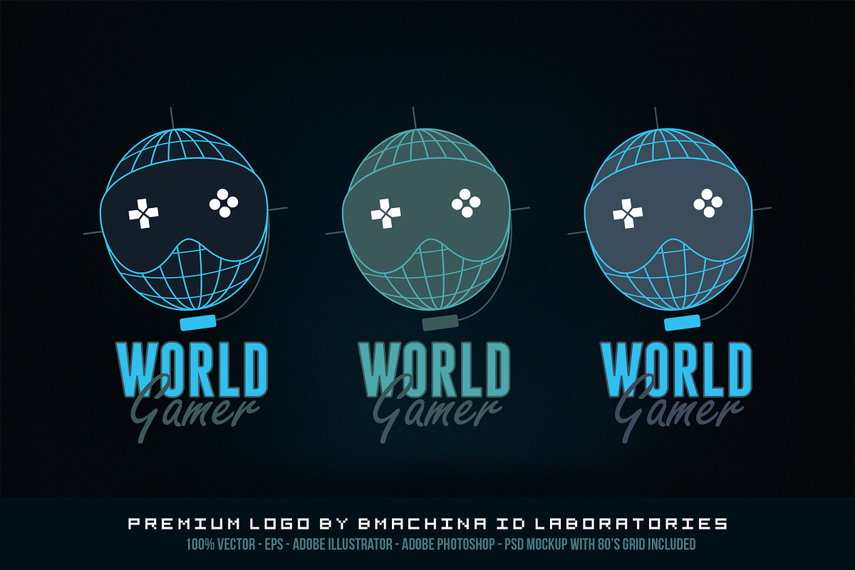 World Gamer Logo, a Branding & Logo Template by BMACHINA Labs. (Photo 4 of 6)