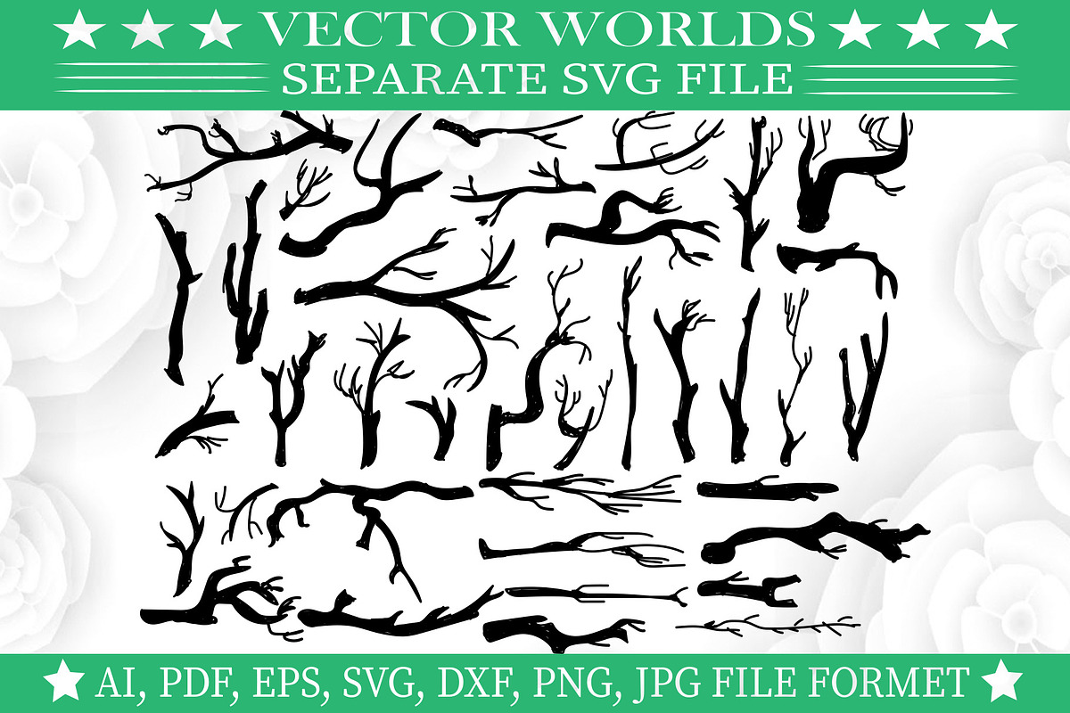 Branches SVG, Tree, Branches SVG, an Object Graphic by VectorWorlds