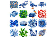 Sea Toile Clipart and Patterns, a Decorative Illustration by Nicole Branger Art (Thumbnail 8 of 28)
