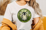 Sweet Baby Penguin Stained Glass Cli, an Illustration by SVGArt (Thumbnail 3 of 8)