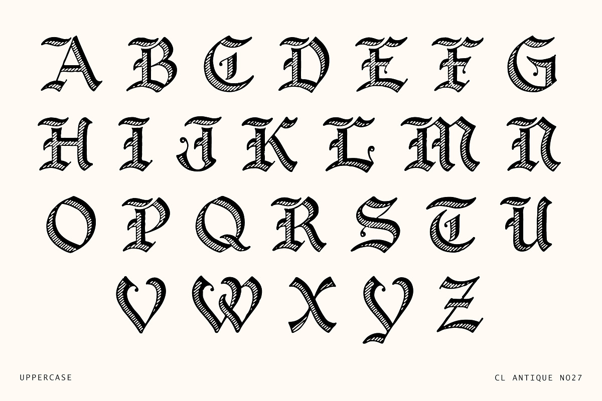 Vintage Crosshatch Blackletter Font, a Blackletter Font by Century Library (Photo 4 of 5)