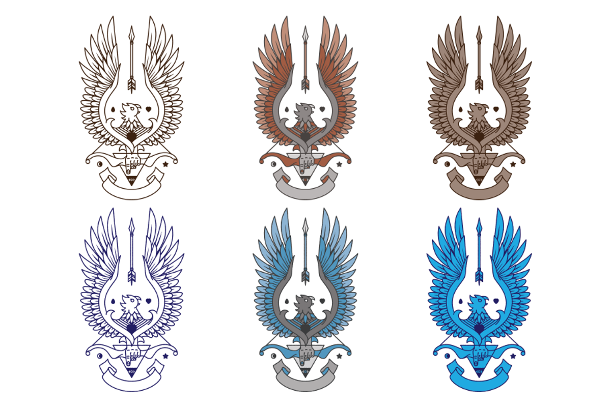 Mystical Bird with Arrow Vector, an Education Illustration by Tovarkovdesign (Photo 6 of 9)