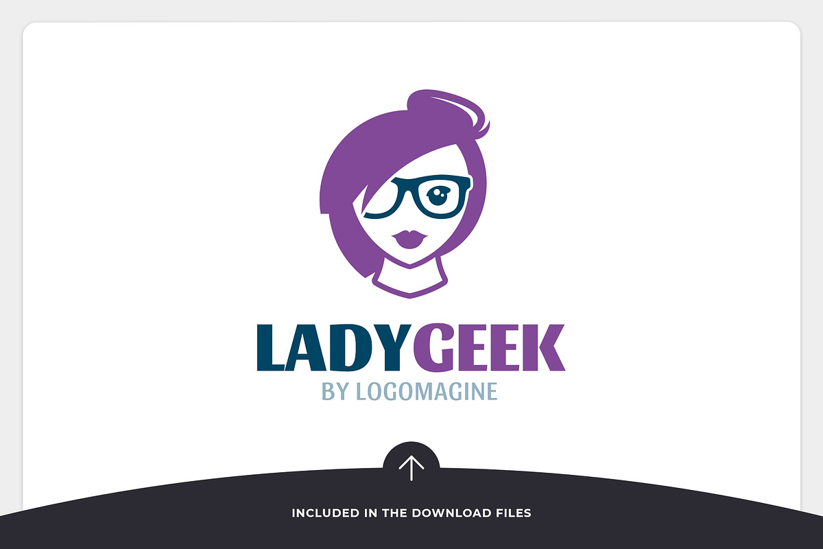 Lady Geek Logo Template, a Branding & Logo Template by LOGOMAGINE (Photo 6 of 16)