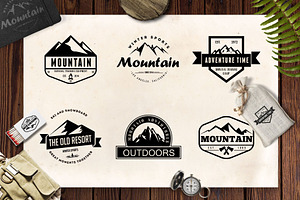 Mountain Vintage Badges