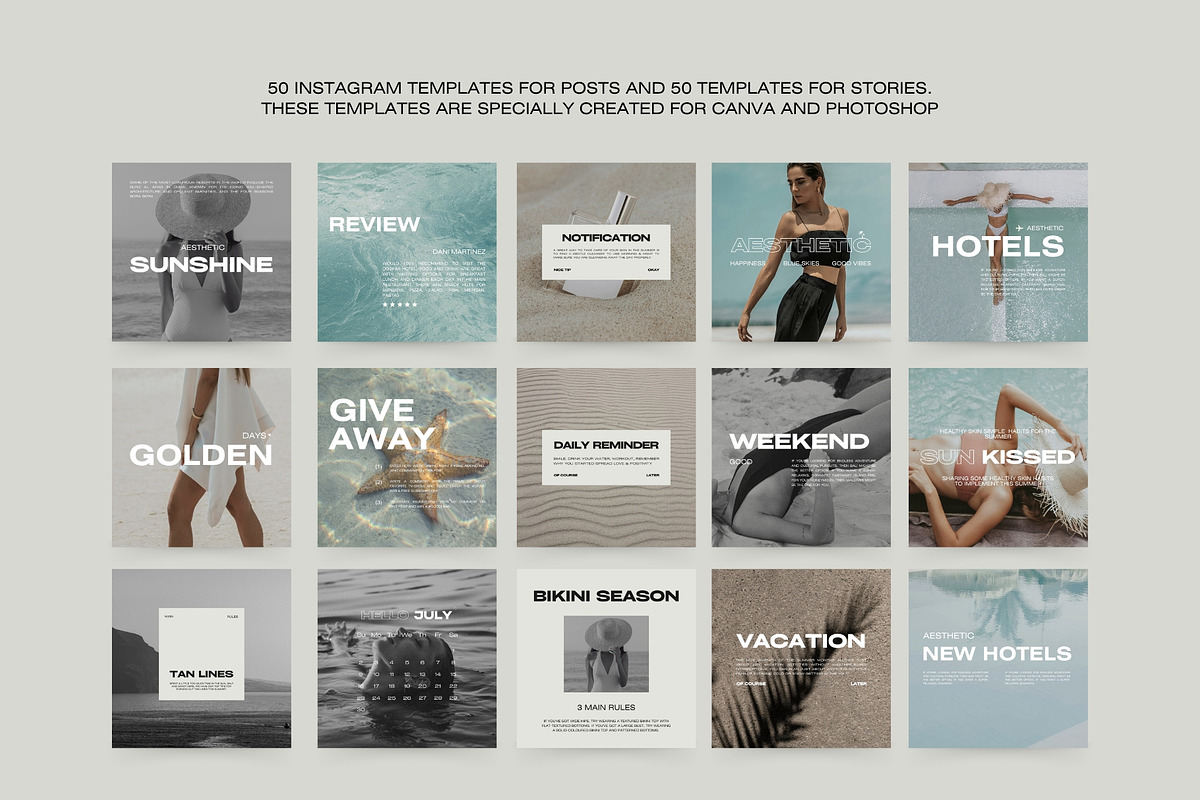 Aesthetic Instagram Templates XII, a Social Media Template by Instprofi | Studio Estimo (Photo 2 of 8)