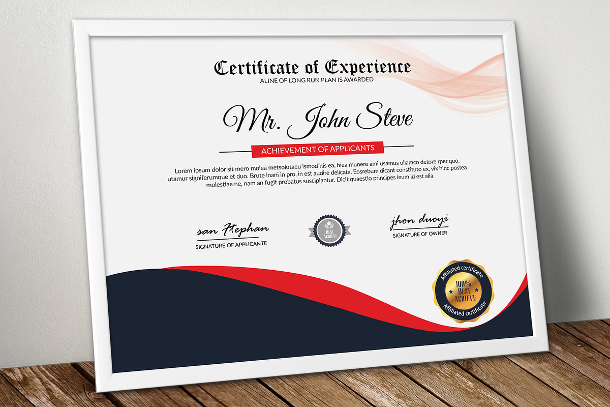 Diploma & Certificate Word Template, a Stationery Template by Business Flyers (Photo 1 of 2)