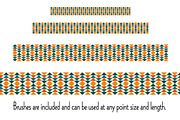 Orange & Blue Southwestern Borders, a Brush Add-On by Melissa Held Designs (Thumbnail 2 of 3)