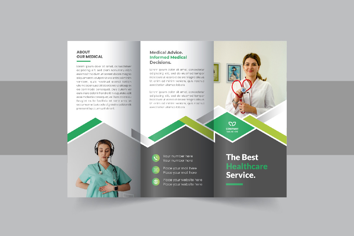 Medical healthcare trifold brochure, a Design Template by Pavel_design (Photo 2 of 3)