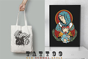 Coronavirus old school tattoo, a Background Graphic by intueri (Thumbnail 6 of 7)