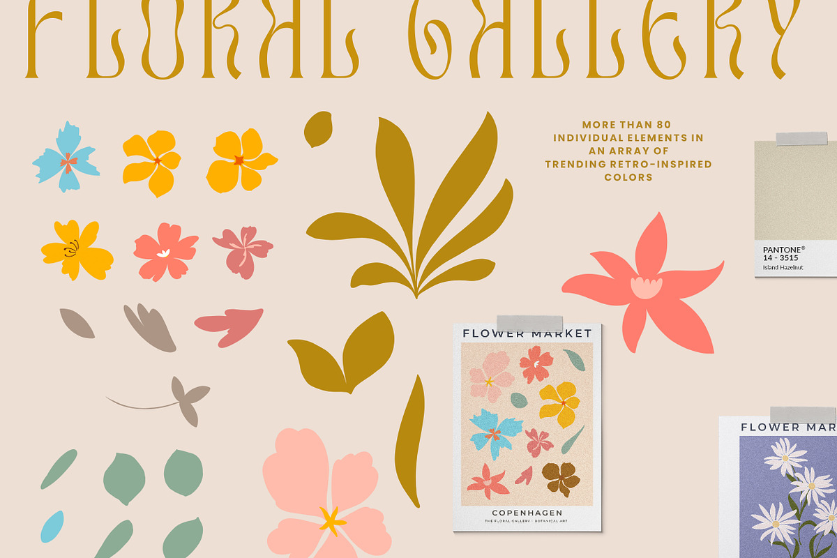 Modern Floral Poster Big Collection, a Texture Illustration by Laras Wonderland (Photo 12 of 27)