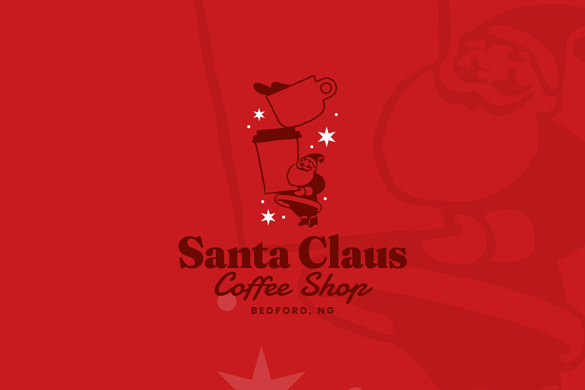 Santa Claus Coffee Shop Logo, a Branding & Logo Template by Headfonts (Photo 3 of 3)