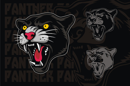 PANTHER ROAR HEAD VECTOR