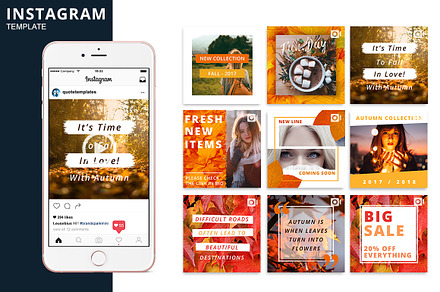 Autumn Instagram Animated Template, a Social Media Template by Brandspark Mini