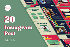 20 Retro Instagram Post Canva