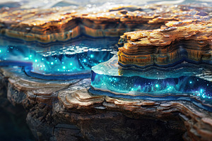 Futuristic Layered Rock Formation, a Nature Photo by Ales Munt
