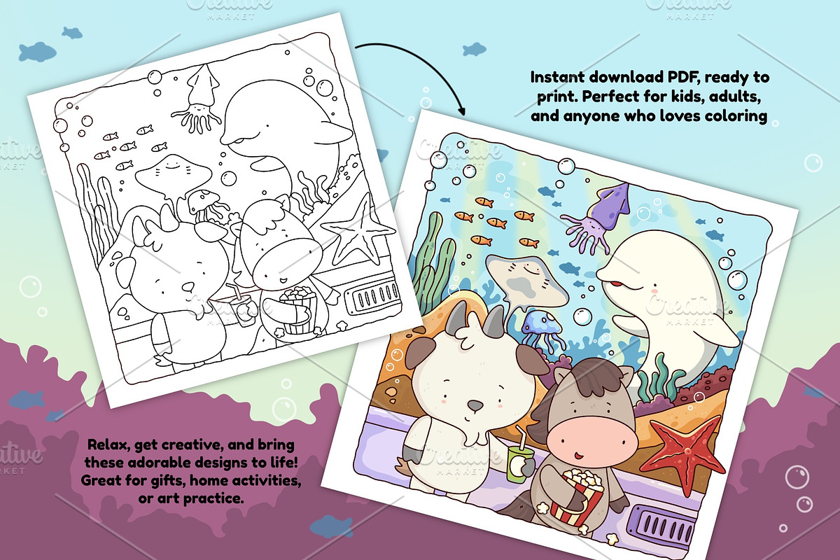 Cozy Animals Coloring Book for Kids, an Animal Illustration by Bold & Easy Coloring Book (Photo 4 of 4)