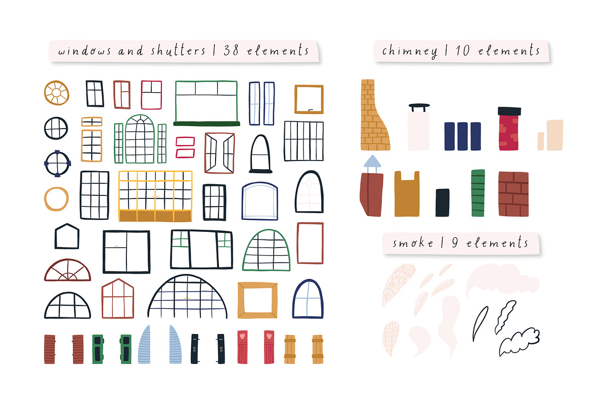 Winter city creator - vector + Canva, a Seasonal Illustration by Valerie (Photo 3 of 16)