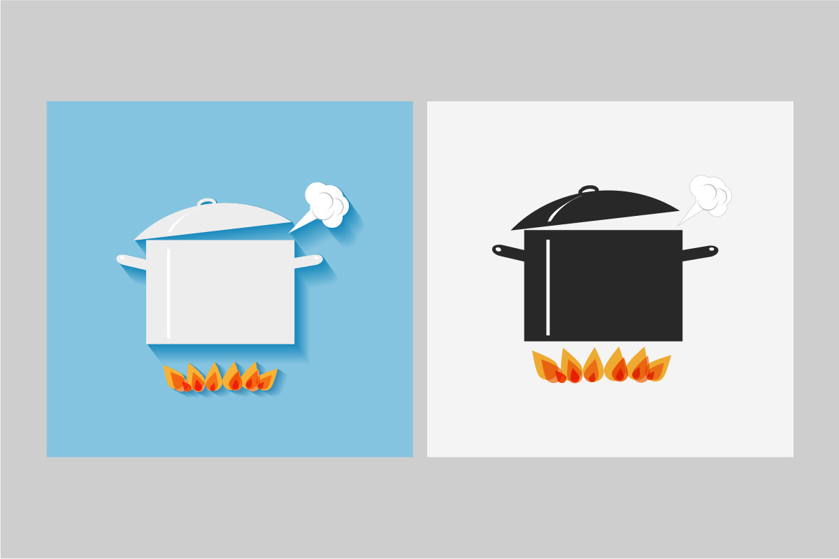 Boiling sauspans and kettles, an Object Illustration by Elina_Li (Photo 4 of 5)