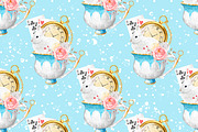Alice in Wonderland Digital Paper, a Pattern Graphic by Collart Studio (Thumbnail 5 of 6)