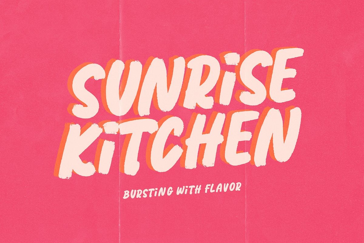 Cherry Bomb - A Chubby Marker Font, a Font by ReveryWorks (Photo 3 of 12)