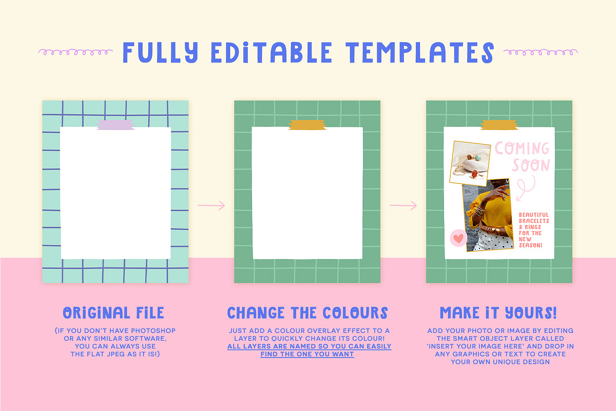 Fun Instagram Templates - Photoshop, a Social Media Template by Carole Chevalier (Photo 7 of 17)