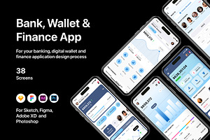 Bank, Wallet & Finance App, an UI Kit Template by flr.24