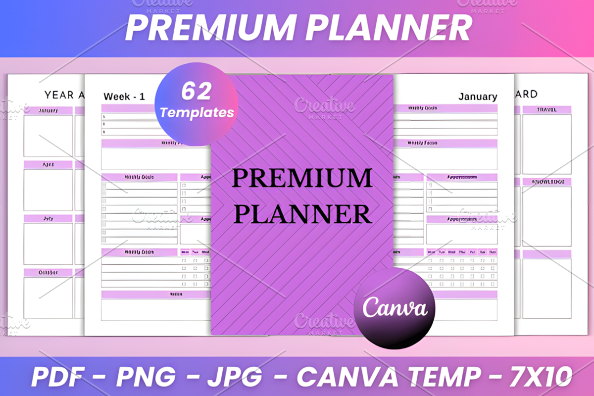 Premium Planner Kdp Interior, a Social Media Template by Ink Gallery (Photo 1 of 7)