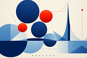 Blue shapes. 53 images, a Decorative Illustration by Handmadefont (Thumbnail 5 of 12)