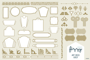 Art Deco Gold Vector Elements