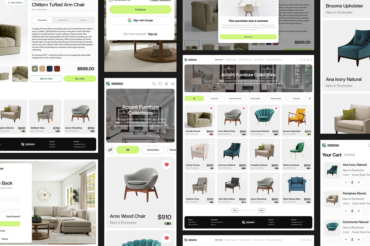 Dewish - E-Commerce Website UI KIT, a Device Mockup by Odama (Photo 3 of 6)