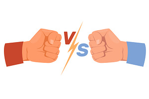 Human to human conflict. Struggle, a Person Illustration by Vectorbuum