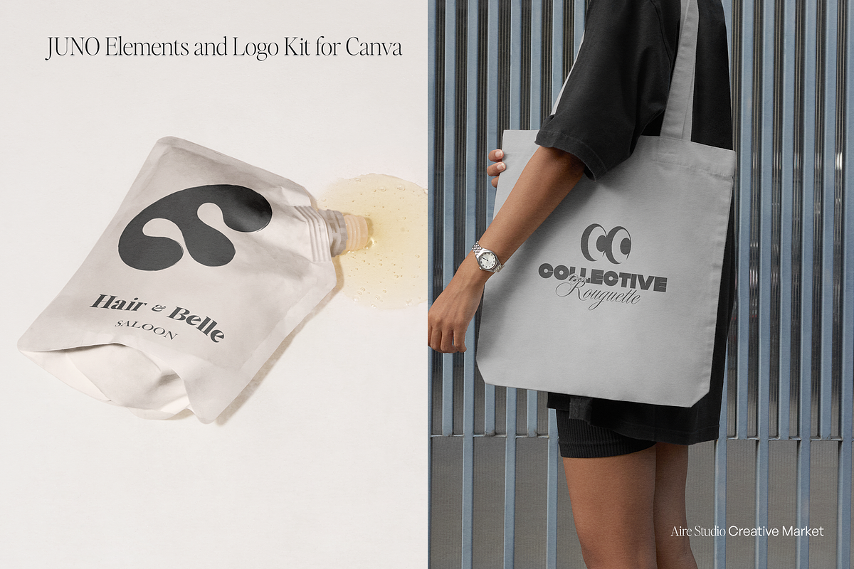 JUNO Logo Kit and Elements for Canva, a Branding & Logo Template by Aire Studio (Photo 7 of 10)