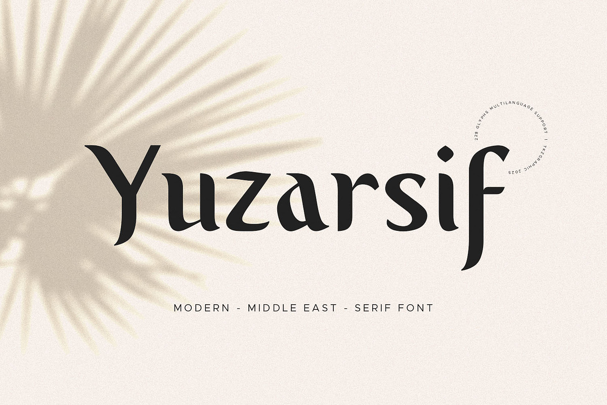 Yuzarsif - Modern Serif Font, a Serif Font by tkzgraphic (Photo 1 of 10)